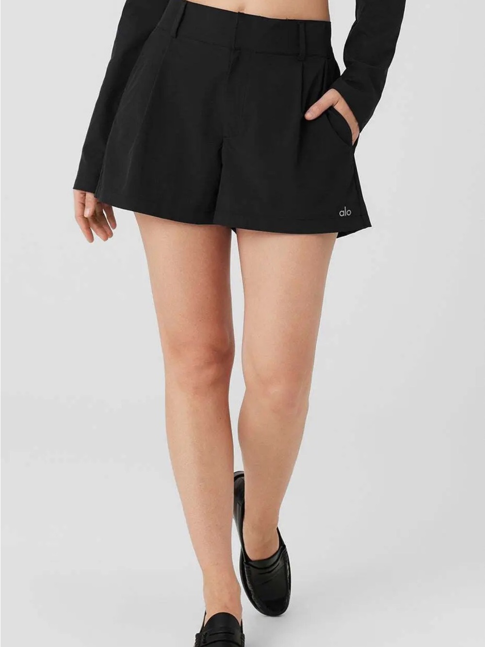 ALO Yoga Dark Green Athletic Shorts with Pockets